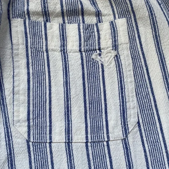 Roxy Oceanside Stripe Flared Linen Pants M NWT - Picture 5 of 16